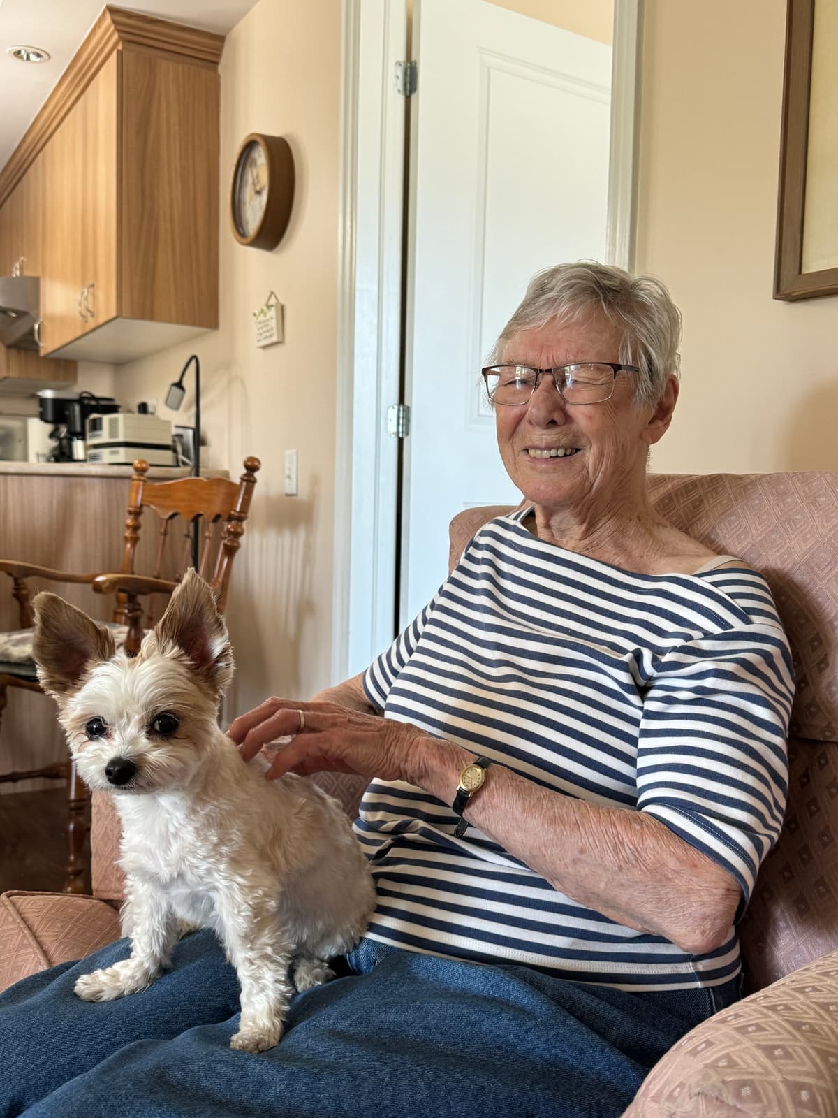 Diana's mom and Cooper sharing a sweet moment